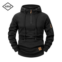 2025 Autumn/Winter Men's Hoodie Fashion Casual Sports Hoodie Retro Harajuku Long Sleeve Zipper Multi Pocket Loose Street Wear - The Discount Plug