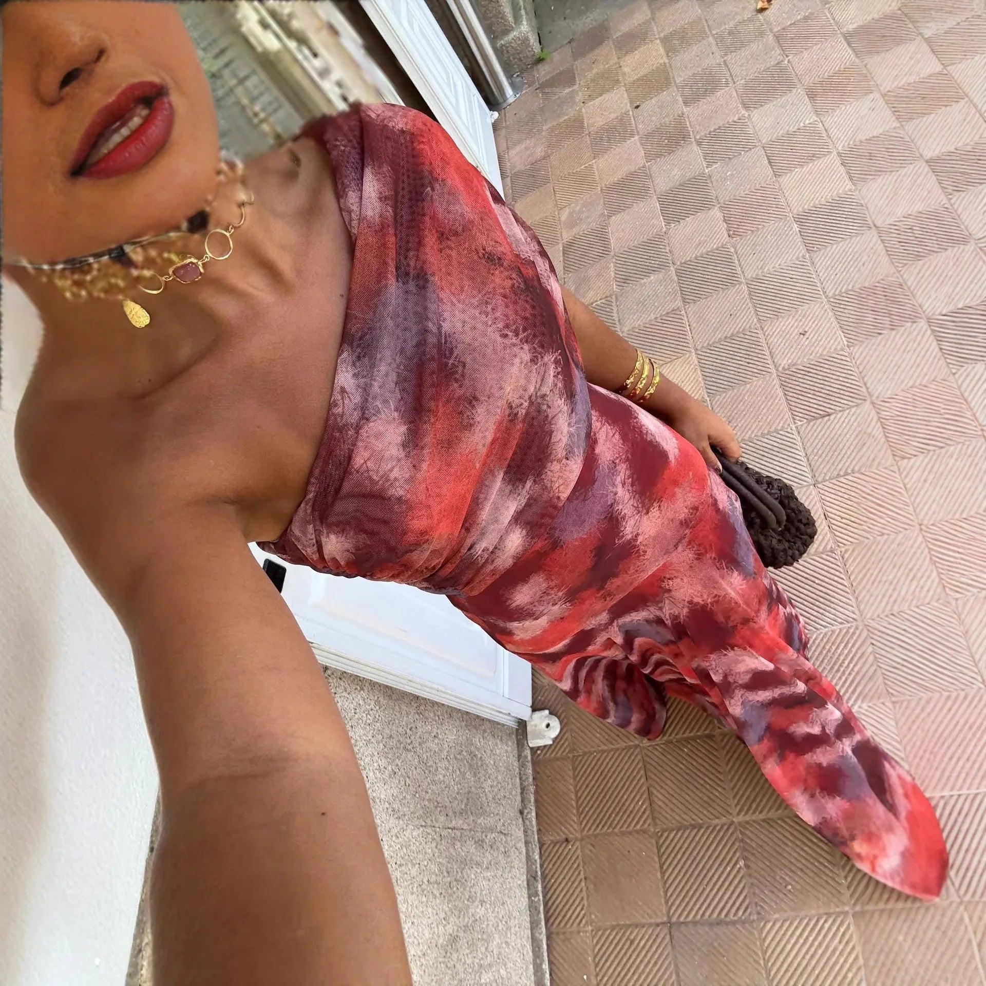 2025 New Fashion Printed Backless Dress Women Summer Casual Gauze Dresses For Women Vacation Long Skirt For Women - The Discount Plug