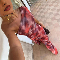 2025 New Fashion Printed Backless Dress Women Summer Casual Gauze Dresses For Women Vacation Long Skirt For Women - The Discount Plug