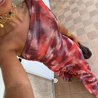 2025 New Fashion Printed Backless Dress Women Summer Casual Gauze Dresses For Women Vacation Long Skirt For Women - The Discount Plug