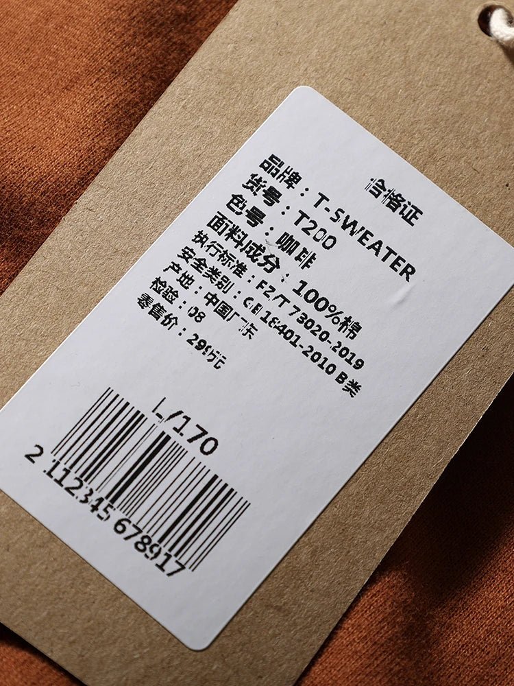 2025 Summer New American Retro Short Sleeve O - neck Solid Color T-shirt Men's Fashion 100% Cotton Washed Casual Terry Cloth Tops - The Discount Plug