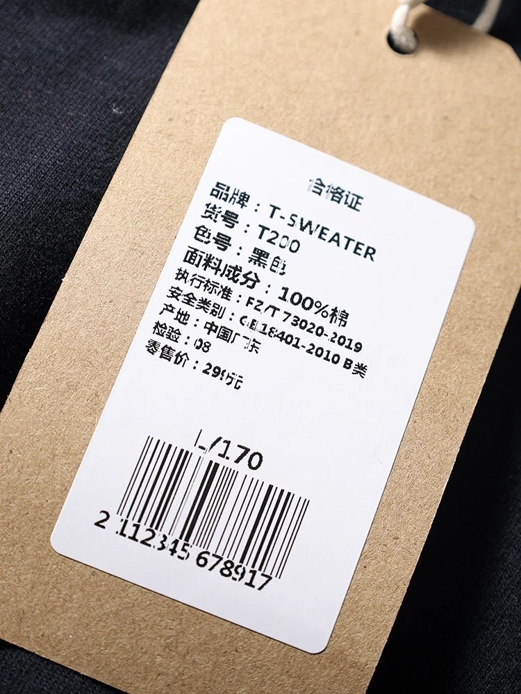 2025 Summer New American Retro Short Sleeve O - neck Solid Color T-shirt Men's Fashion 100% Cotton Washed Casual Terry Cloth Tops - The Discount Plug