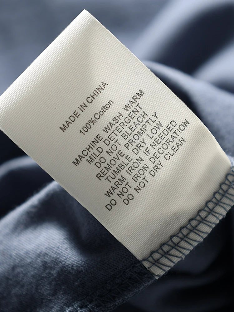 2025 Summer New American Retro Short Sleeve O - neck Solid Color T-shirt Men's Fashion 100% Cotton Washed Casual Terry Cloth Tops - The Discount Plug