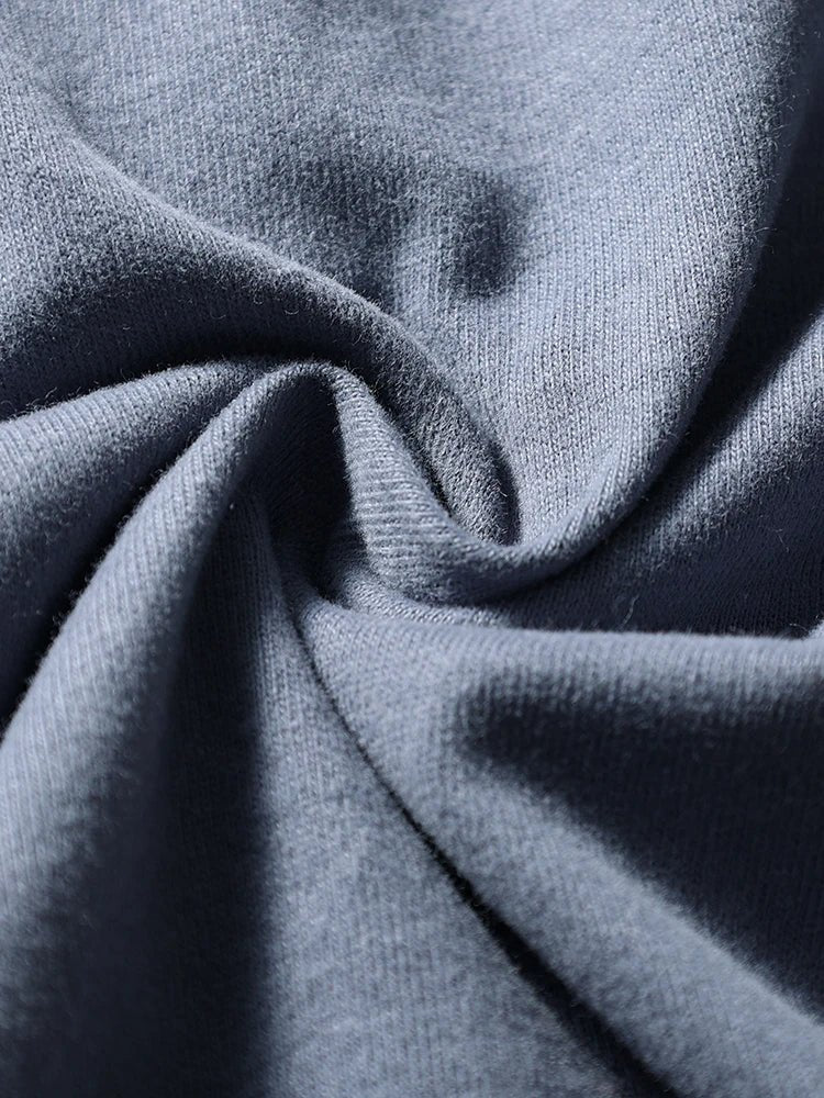 2025 Summer New American Retro Short Sleeve O - neck Solid Color T-shirt Men's Fashion 100% Cotton Washed Casual Terry Cloth Tops - The Discount Plug