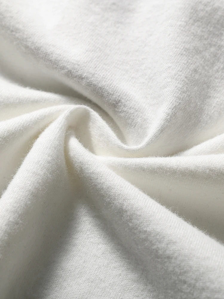 2025 Summer New American Retro Short Sleeve O - neck Solid Color T-shirt Men's Fashion 100% Cotton Washed Casual Terry Cloth Tops - The Discount Plug