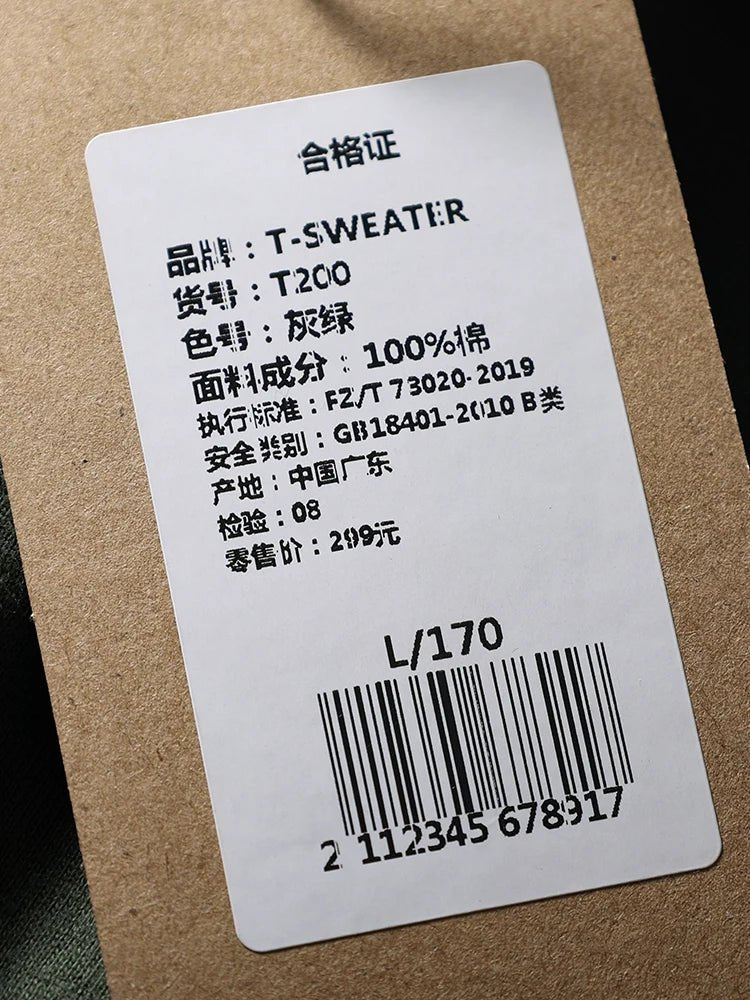 2025 Summer New American Retro Short Sleeve O - neck Solid Color T-shirt Men's Fashion 100% Cotton Washed Casual Terry Cloth Tops - The Discount Plug