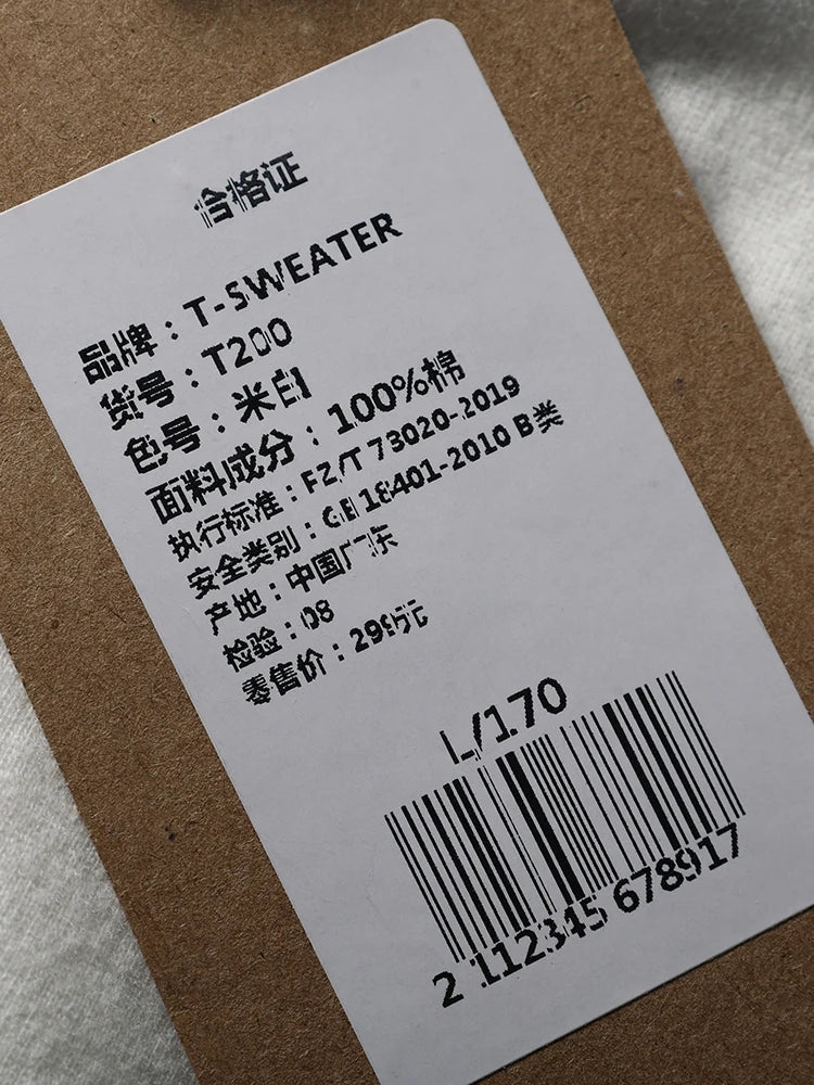 2025 Summer New American Retro Short Sleeve O - neck Solid Color T-shirt Men's Fashion 100% Cotton Washed Casual Terry Cloth Tops - The Discount Plug