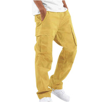 2025new men's workwear pants, European and American men's loose straight casual pants, men's workwear pocket pants - The Discount Plug