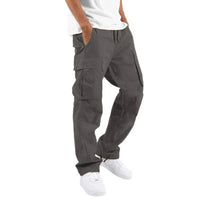 2025new men's workwear pants, European and American men's loose straight casual pants, men's workwear pocket pants - The Discount Plug