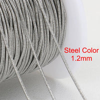 2Meters Stainless Steel Round Snake Chains for Necklace Bracelet Jewelry Making DIY Findings 0.9mm 1.2mm Chain Bulk Wholesale - The Discount Plug