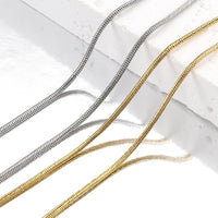 2Meters Stainless Steel Round Snake Chains for Necklace Bracelet Jewelry Making DIY Findings 0.9mm 1.2mm Chain Bulk Wholesale - The Discount Plug