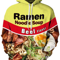 3D Ramen Chicken Noodle Soup Hoodie Beef Sweatshirt For Men Women Cotton Cute Autumn Sweatshirt Unisex Casual Jacket Tracksuit - The Discount Plug