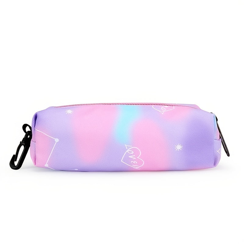 Kawaii Backpack, Tie Dye Cartoon Pattern School Bag with & Pencil Case for School Use