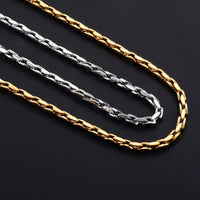 4.2mm Chic Stainless Steel Necklace Chunky Link Neck Chain for Men Women Hiphop Rock Punk Boy Choker Gold Color Metal Jewelry - The Discount Plug