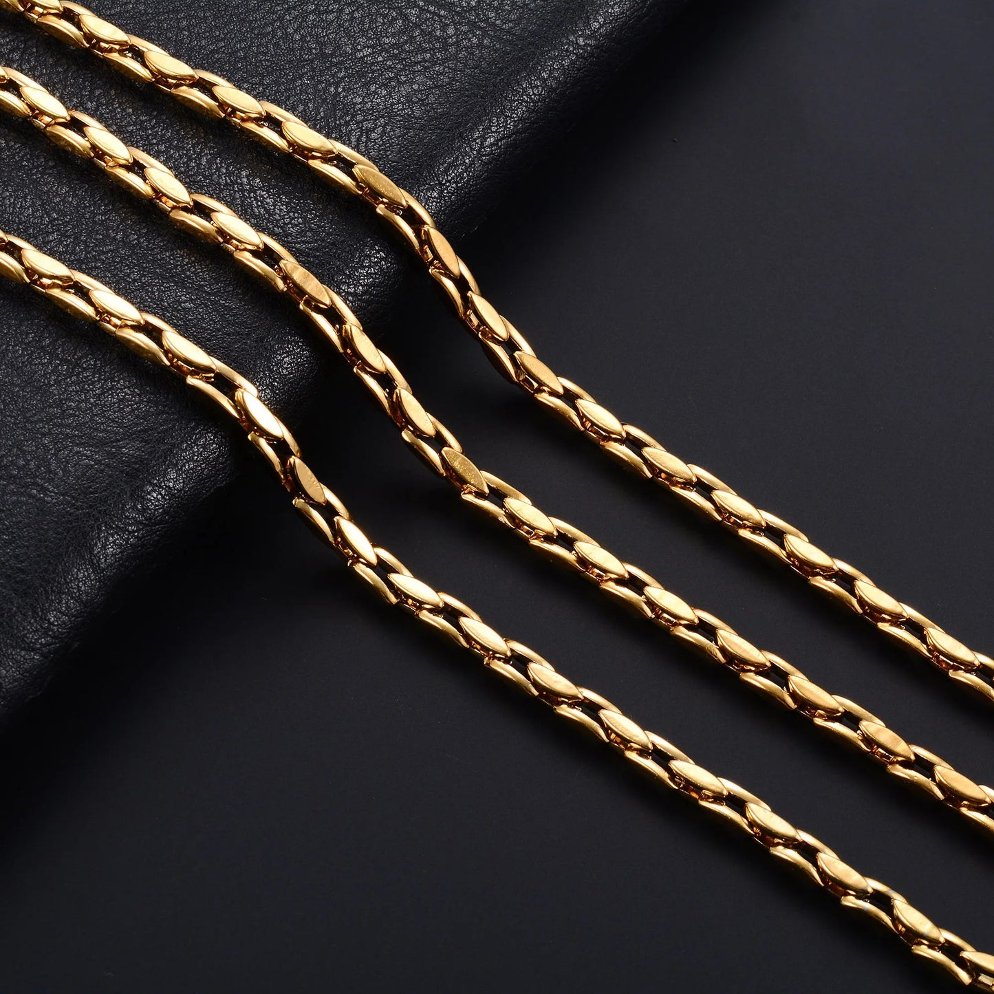 4.2mm Chic Stainless Steel Necklace Chunky Link Neck Chain for Men Women Hiphop Rock Punk Boy Choker Gold Color Metal Jewelry - The Discount Plug