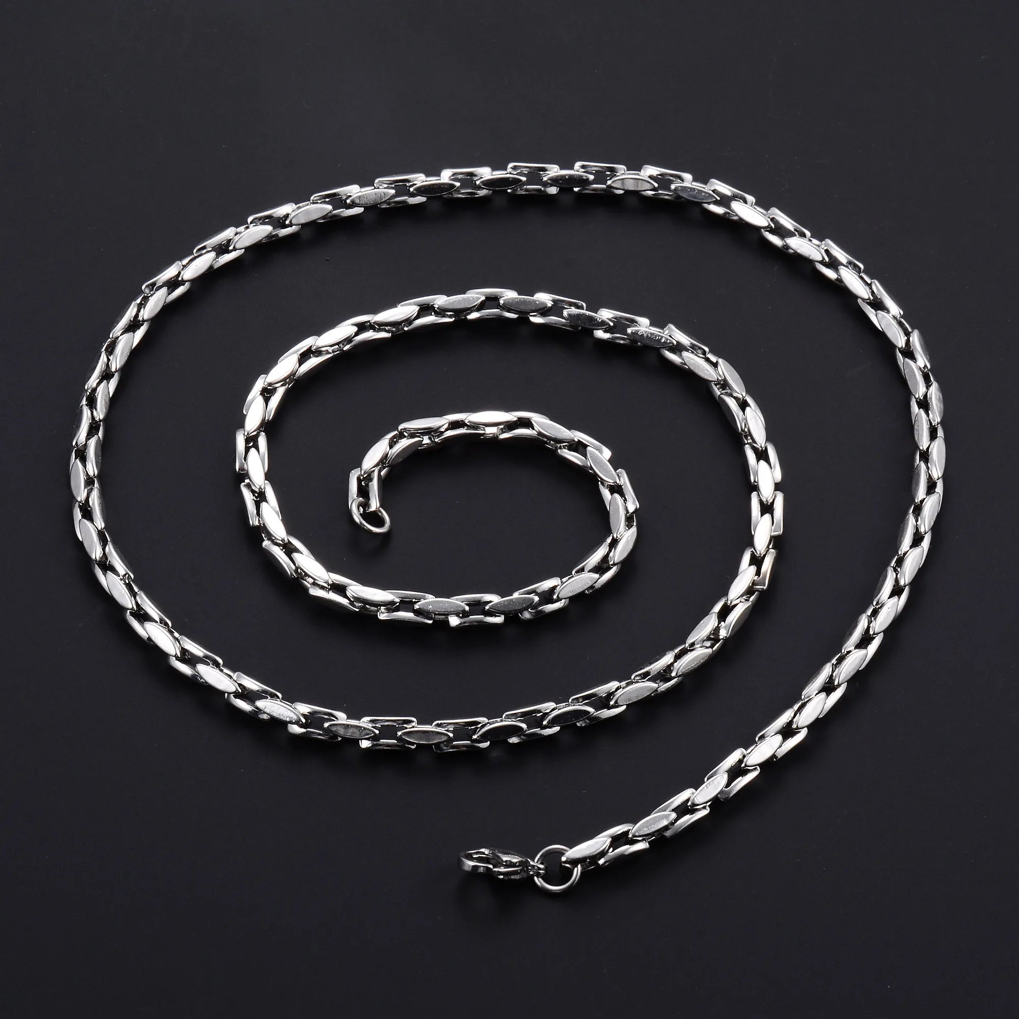 4.2mm Chic Stainless Steel Necklace Chunky Link Neck Chain for Men Women Hiphop Rock Punk Boy Choker Gold Color Metal Jewelry - The Discount Plug