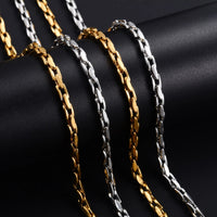 4.2mm Chic Stainless Steel Necklace Chunky Link Neck Chain for Men Women Hiphop Rock Punk Boy Choker Gold Color Metal Jewelry - The Discount Plug