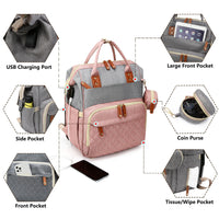 Lamroro Diaper Bag Backpack, Bags for Boys Girls, Diaper Backpack Bag with a changing station, Multifunction Large Travel Back Pack, Registry Search, Essential Gifts