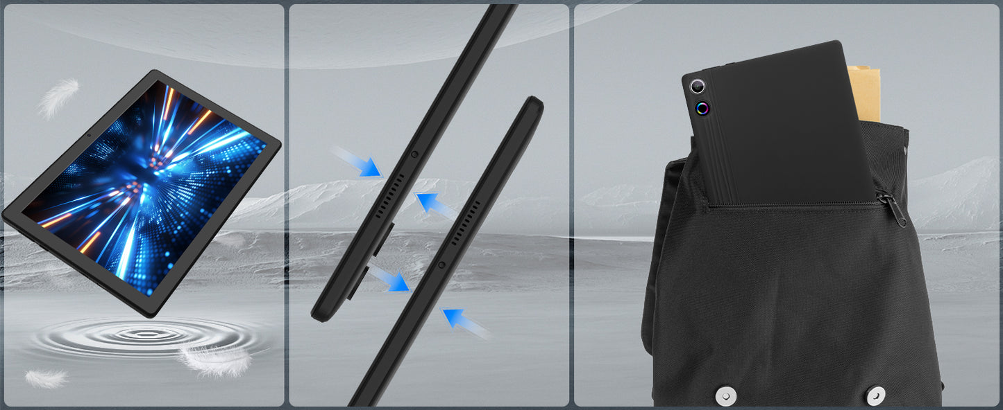 URAO A10L Android 14 Tablet 10.1-inch 12GB RAM 64GB ROM Octa-Core 5G WiFi with Keyboard Mouse Touch Pen Headset Case Tablet Kit