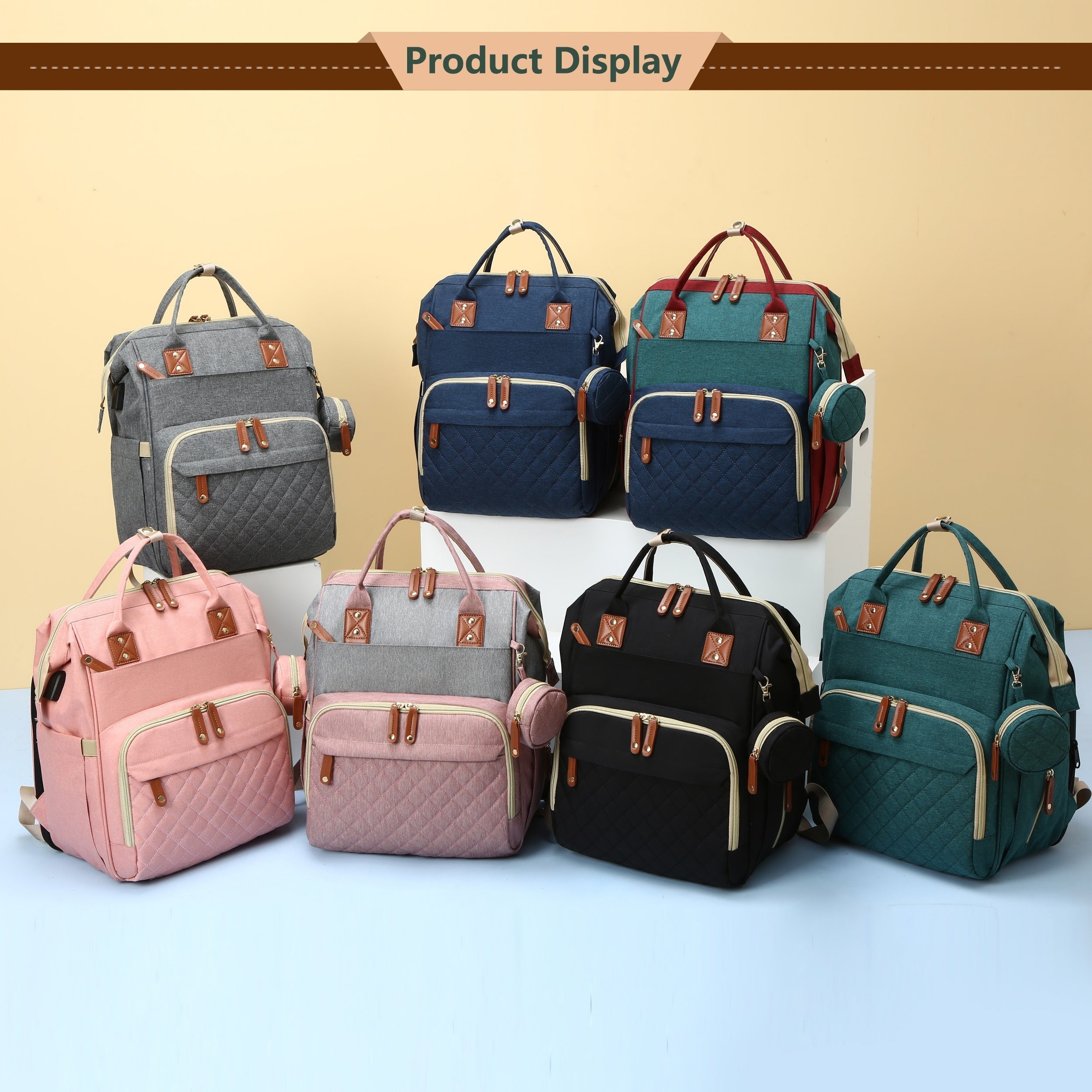 Lamroro Diaper Bag Backpack, Bags for Boys Girls, Diaper Backpack Bag with a changing station, Multifunction Large Travel Back Pack, Registry Search, Essential Gifts