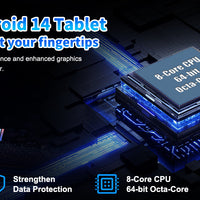 URAO A10L Android 14 Tablet 10.1-inch 12GB RAM 64GB ROM Octa-Core 5G WiFi with Keyboard Mouse Touch Pen Headset Case Tablet Kit