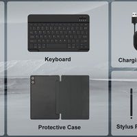 URAO A10L Android 14 Tablet 10.1-inch 12GB RAM 64GB ROM Octa-Core 5G WiFi with Keyboard Mouse Touch Pen Headset Case Tablet Kit