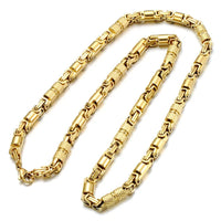 6mm Heavy 18K Gold Color Stainless Steel Byzantine Chain Necklace Men Women Punk Rock Hiphop Black Biker Bike Choker Jewelry - The Discount Plug