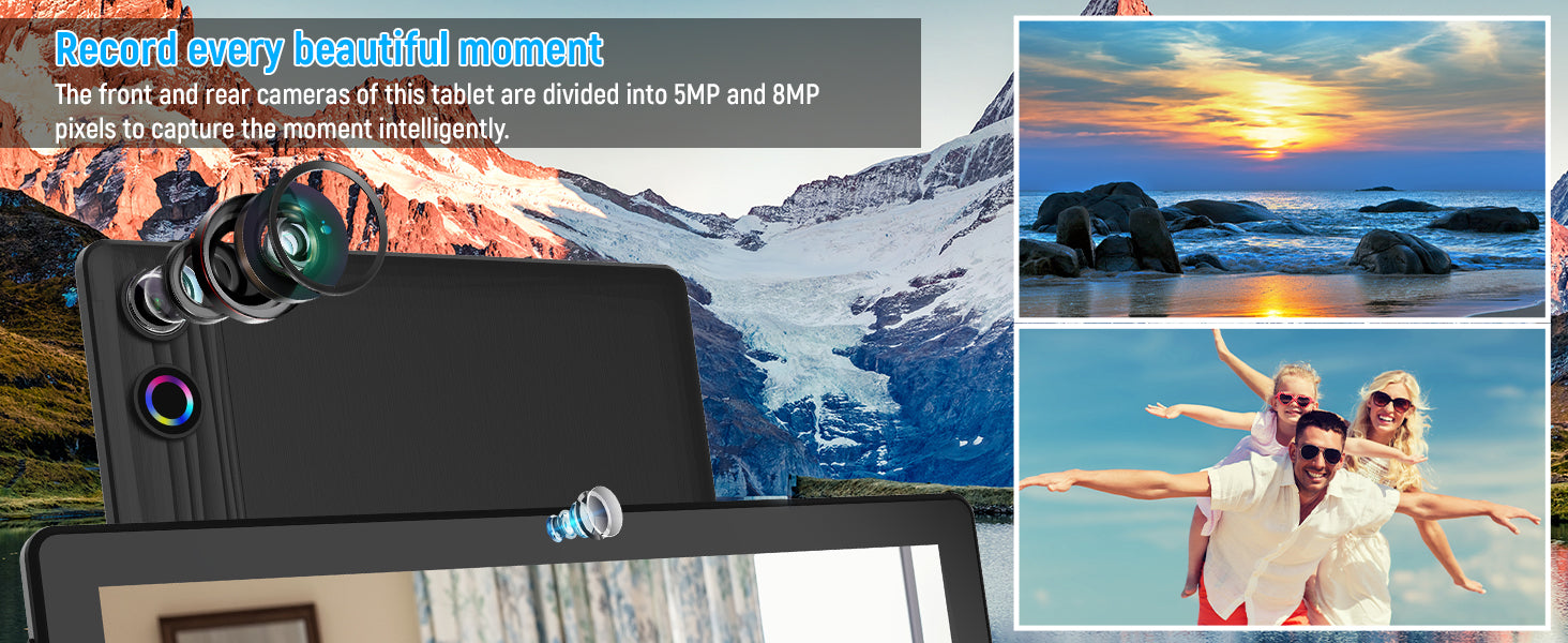 URAO A10L Android 14 Tablet 10.1-inch 12GB RAM 64GB ROM Octa-Core 5G WiFi with Keyboard Mouse Touch Pen Headset Case Tablet Kit