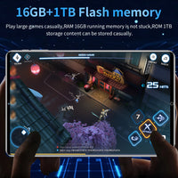 2025 5G Original 10.36Inch Tablet Android 16GB RAM 1TB ROM 12000mAh battery Android 13.0 MTK6797 10-core WiFi Network Dual Sim