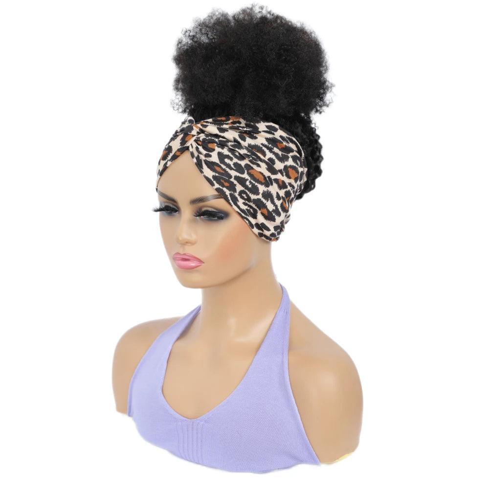 180% Afro Kinky Curly Headband Human Hair Wig For Black Women No Glue No Gel Ready To Wear Natural Brazilian Wigs With Headbands