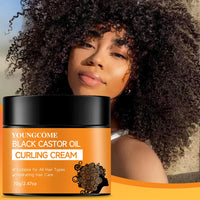 Black Castor Oil Curl Defining Cream Non-stick Hydrates & eliminates frizz, Hair-Smoothing Anti-Frizz Cream to Define 40/70g hot