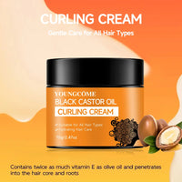 Black Castor Oil Curl Defining Cream Non-stick Hydrates & eliminates frizz, Hair-Smoothing Anti-Frizz Cream to Define 40/70g hot