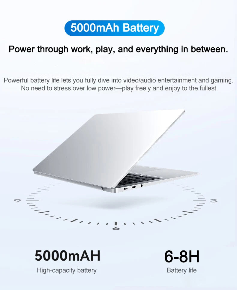 New Ultra Slim Laptop Intel Core i7 8650U 14.1" 32GB RAM 2TB SSD Gaming PC Office Study Computer PC Windows 11 Pro