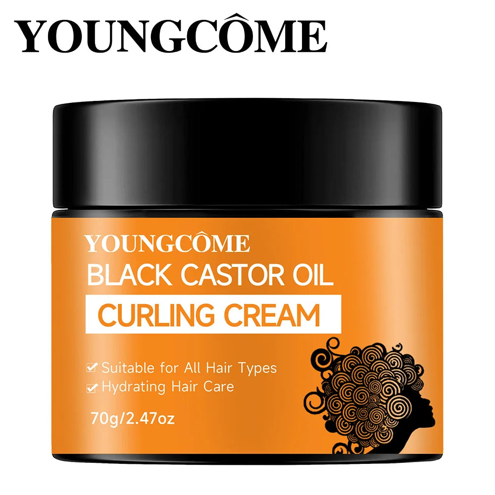 Black Castor Oil Curl Defining Cream Non-stick Hydrates & eliminates frizz, Hair-Smoothing Anti-Frizz Cream to Define 40/70g hot