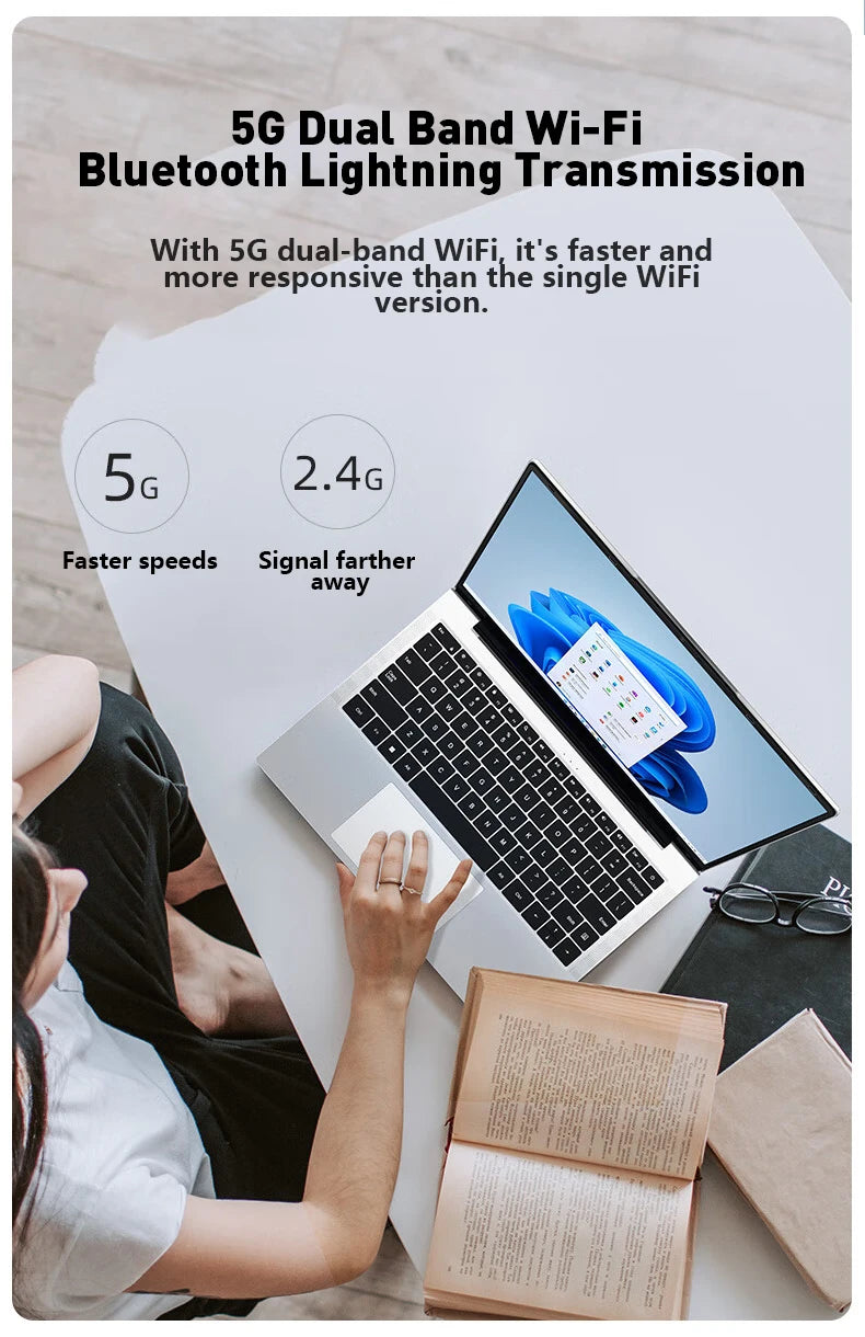 New Ultra Slim Laptop Intel Core i7 8650U 14.1" 32GB RAM 2TB SSD Gaming PC Office Study Computer PC Windows 11 Pro