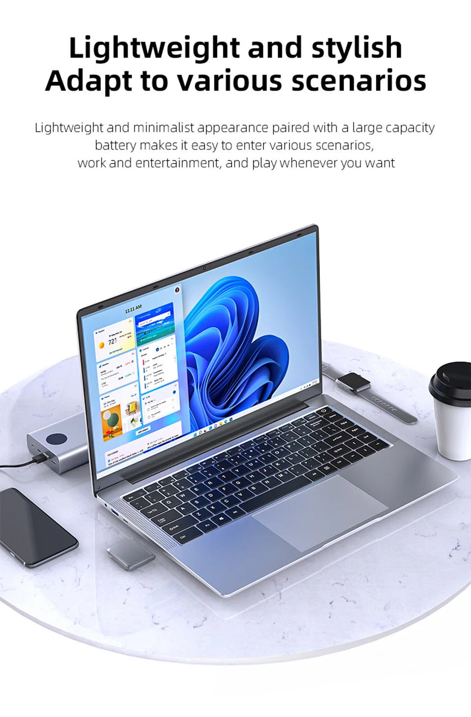 Laptop Computer Windows 11 Pro Intel Celeron N4000 2025 Notebook PC Gamer 12GB DDR4 512GB 1TB SSD 1920*1080 Office Computer PC