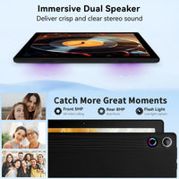 A10L 10inch Tablet Android 14 12GB RAM 64GB ROM 1TB Expand WiFi6 Face Unlock HD IPS Screen Keyboard Mouse Stylus For PC Pad Gift