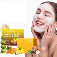 1/2PCs Kojic Acid Soap Body Facial Deep Cleaning Acne Blackhead Dark Spot Remover Soap Bars Oil Control Skin Brightening Soap