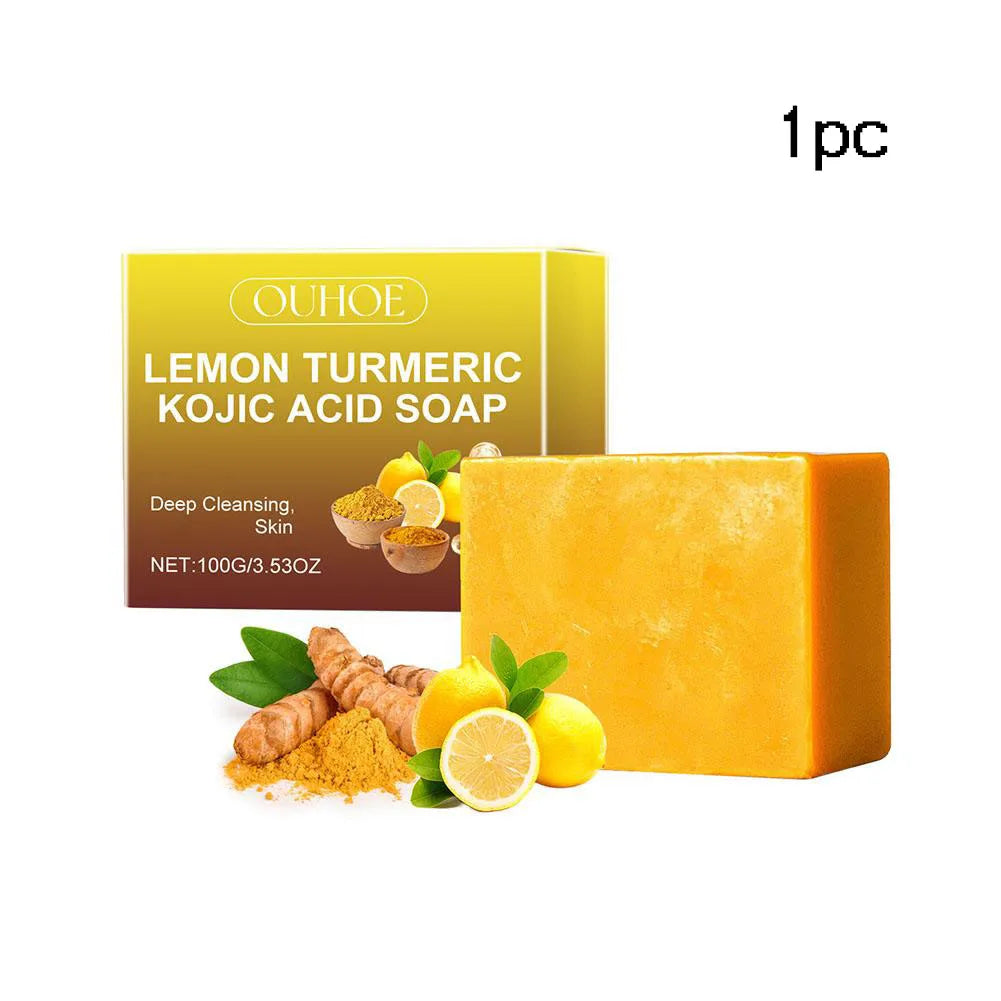1/2PCs Kojic Acid Soap Body Facial Deep Cleaning Acne Blackhead Dark Spot Remover Soap Bars Oil Control Skin Brightening Soap