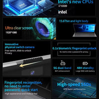 Portable Notebook Windows 11 Pro 15.6 inch  Laptop Computer HD Screen Intel Core i7-6500U 16GB RAM 1TB 2TB SSD  laptops PC