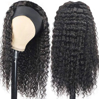 250% Density Afro Kinky Curly Headband Human Hair Wigs For Black Women No Glue Curly Wigs Brazilian Headband Wigs Human Hair