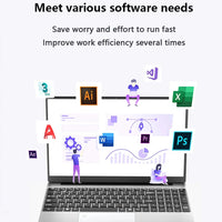 Windows 11 Intel Core i7 8500Y N4000 15.6 inch Portable Laptop Fingerprint Unlock Notebook 16GB 1TB 2TB Gaming Laptops Computer