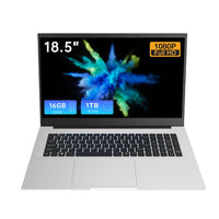 2025 New 18.5" Laptop 16GB RAM 512GB SSD Intel N150 Portable Notebook Lightweight Backlit Keyboard Fingerprint Windows 11