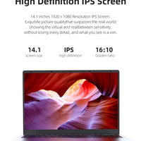 Laptop Computer Windows 11 Pro Intel Celeron N4000 2025 Notebook PC Gamer 12GB DDR4 512GB 1TB SSD 1920*1080 Office Computer PC