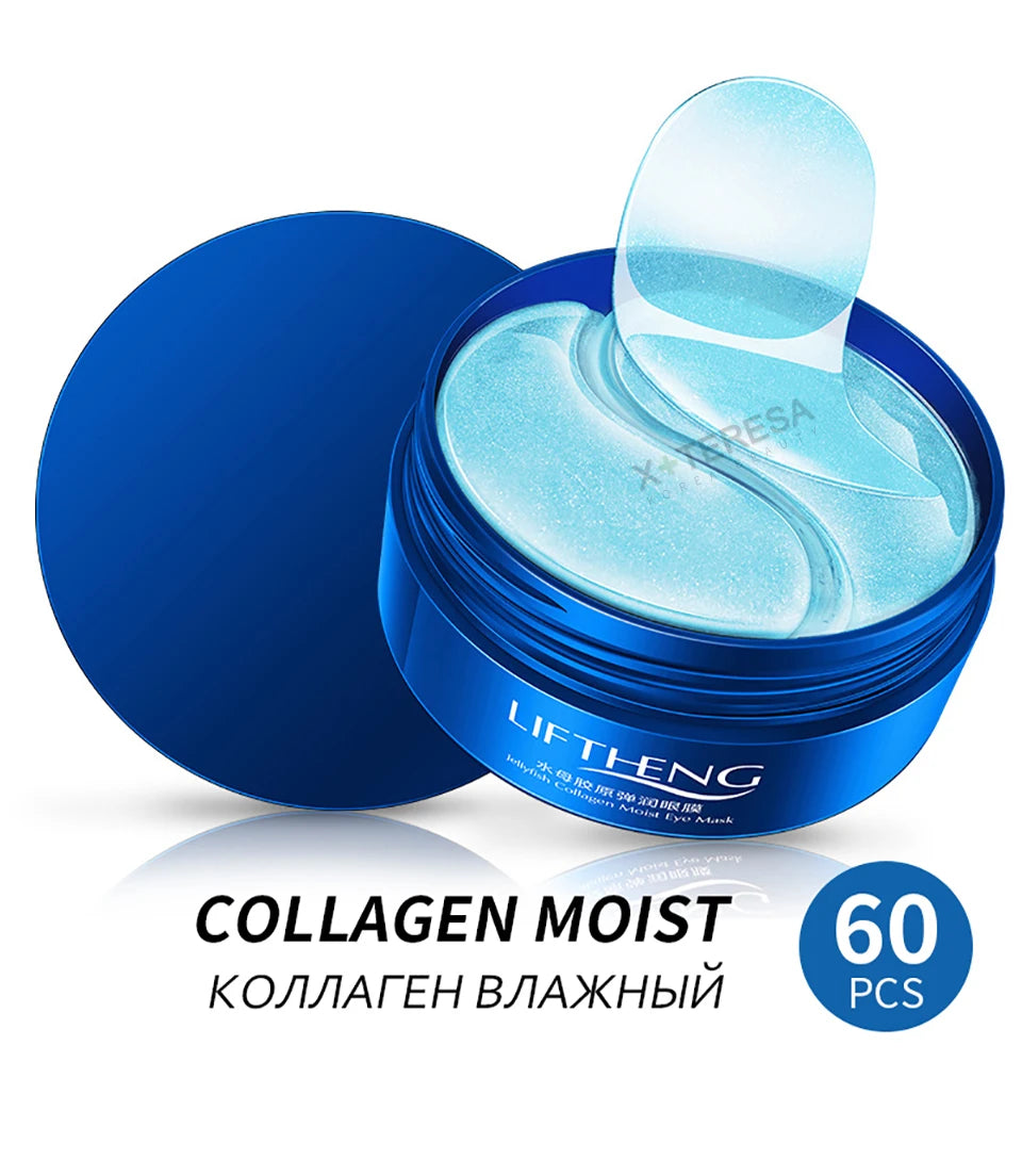 24K Gold Eye Patches Korean Collagen Firming Tender Eye Care Hydrogel Relax Seaweed Green Eyes Mask Moisturizing Hydrating