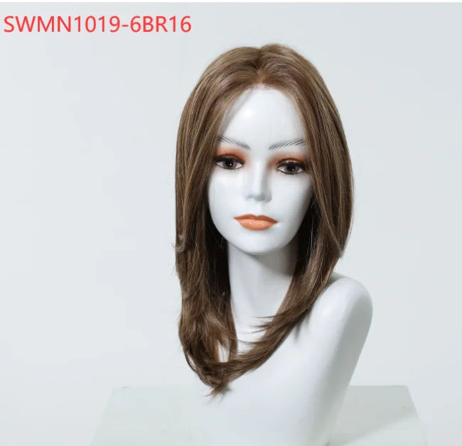 New Arrival High Quality Transparent Lace Synthetic Fiber Monofilament Mono Lace Wigs for Women Heat Resistant White Wig