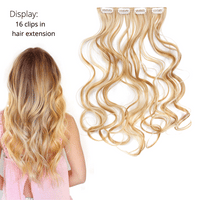 Alileader Synthetic Hair 16 Clip In Hair Extension Clip For Women 6Pcs/Set Hair Extension Clip In Ombre Fake Hairpiece Long Wavy