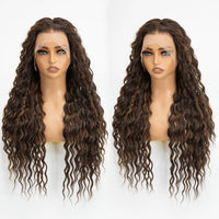 Wholesale 13*4 Premium Lace Long Straight Heat-Friendly Synthetic Glueless Lace Front Wigs High Temperature Fiber for Women