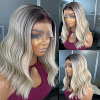 Hot Selling Pre Plucked Hairline 613# Kinky Straight Heat Resistant Glueless Synthetic Lacefront Wig for Black Womens Daily Use