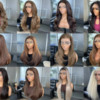 Hot Selling Pre Plucked Hairline 613# Kinky Straight Heat Resistant Glueless Synthetic Lacefront Wig for Black Womens Daily Use